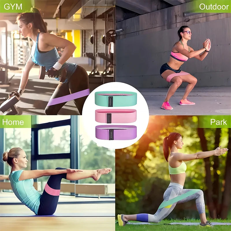 Elastic Resistance Bands – Hip Circle Bands for Home Workouts, Yoga, Pilates & Strength Training