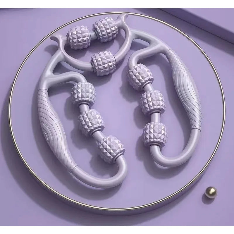 9-Wheel Yoga Massage Roller Clip – Muscle Relaxation & Fitness Recovery Tool