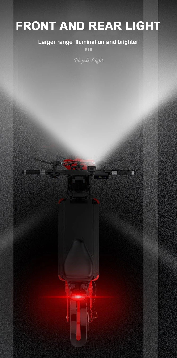 Rechargeable Bike Light Set – Front Headlamp & Rear LED Taillight for Safety