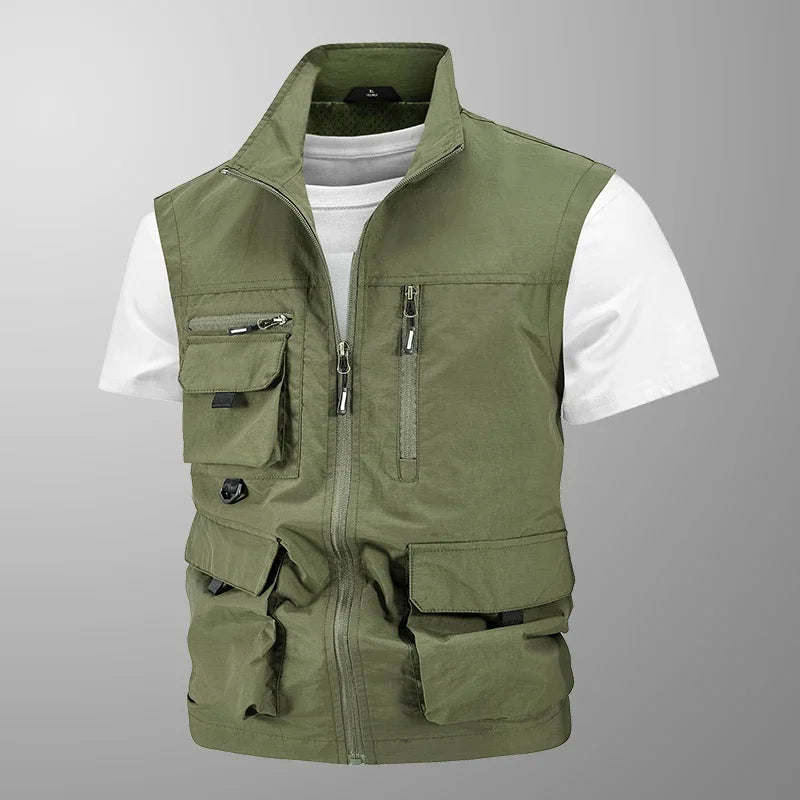 Men’s Lightweight Outdoor Photography Vest – Breathable Mesh Fishing Vest with Multi Pockets for Summer Comfort & Utility