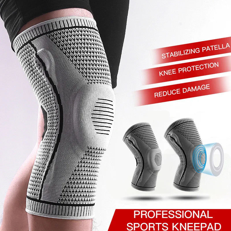 Compression Knee Sleeve with Silicone Support – Pain Relief & Sports Protection
