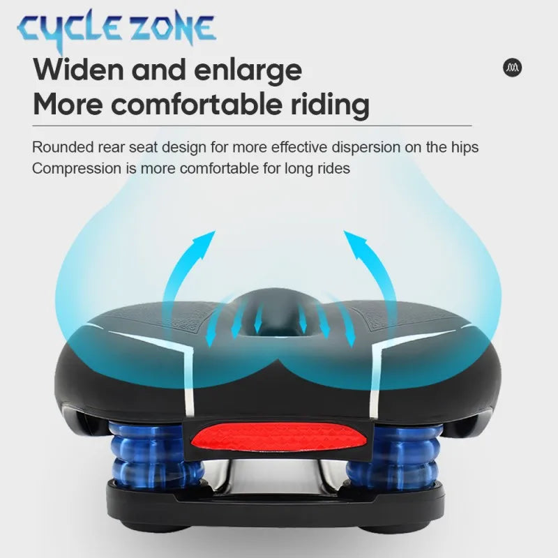 Breathable Hollow Bicycle Saddle – Shockproof PU Leather Cycling Seat