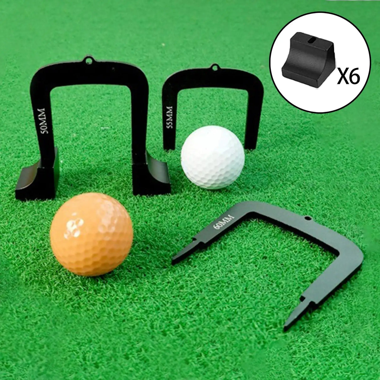 Golf Putting Gates – Metal Putter Practice Training Aid with Multiple Sizes for Beginners & Pros