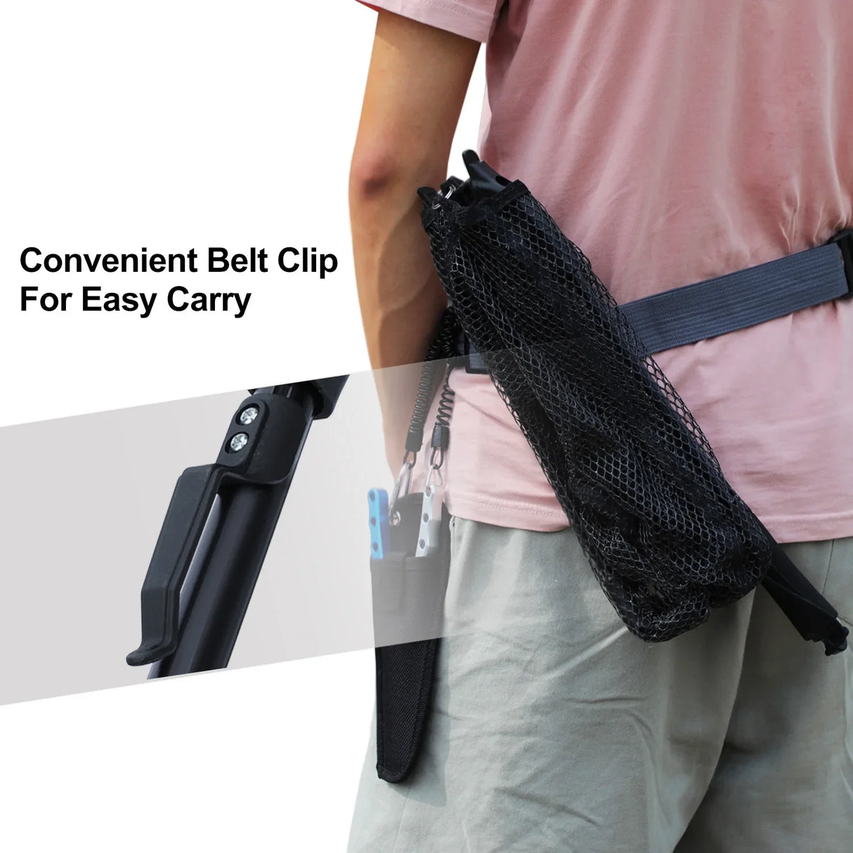 Sougayilang Folding Telescopic Fishing Landing Net – 65–112cm Extendable Brail Net for Freshwater & Saltwater