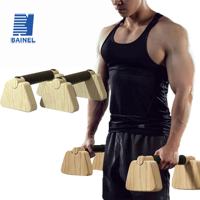 Push Up Bar Beech Wood – Sturdy Calisthenics Parallettes for Home Workouts