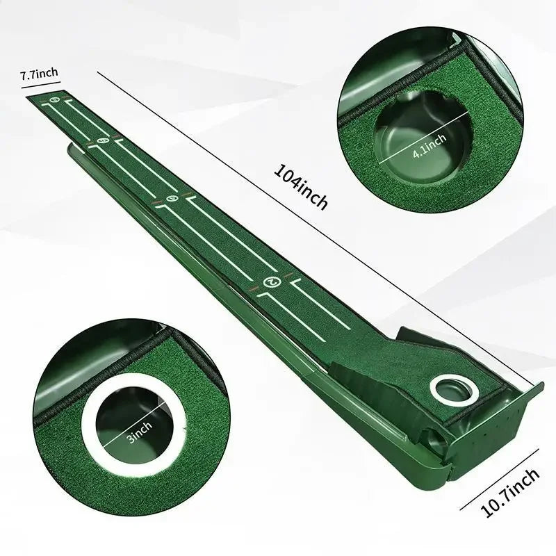 Mini Golf Green Putter Mat – Portable Indoor & Outdoor Golf Practice Mat (Model PM015)