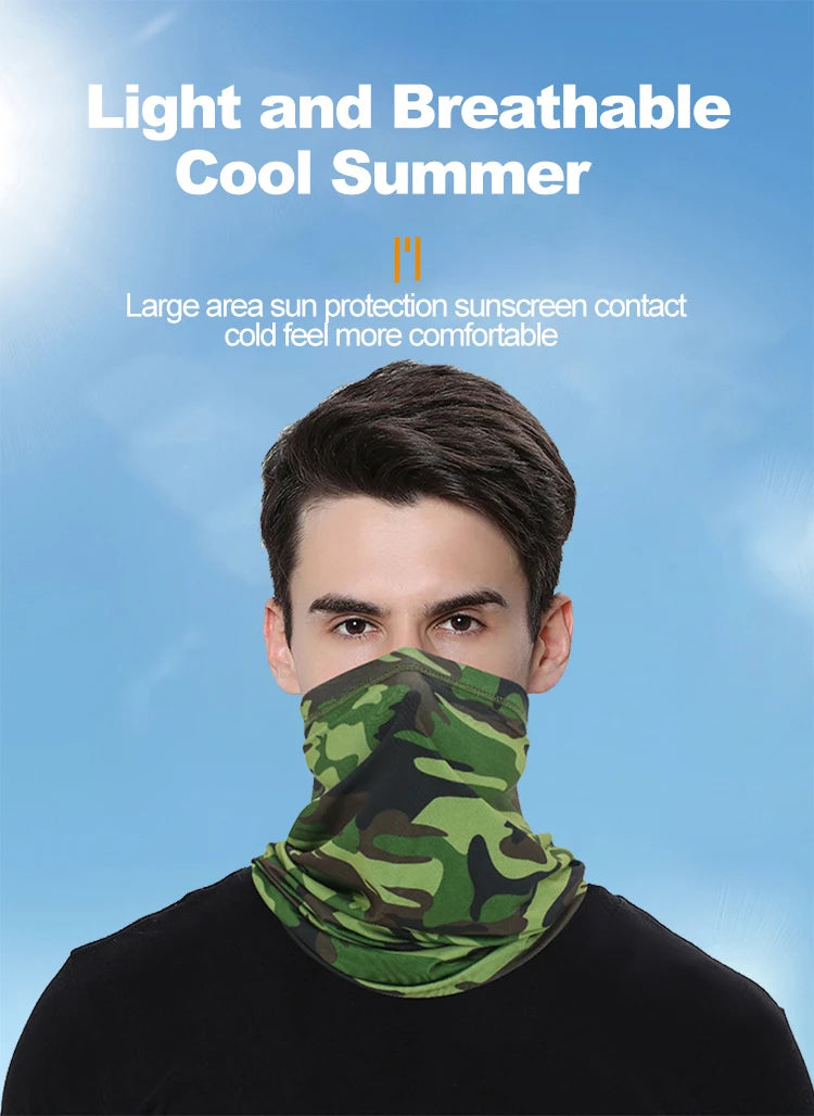2PCS UV Protection Face Mask – Seamless Bandana for Outdoor Sports