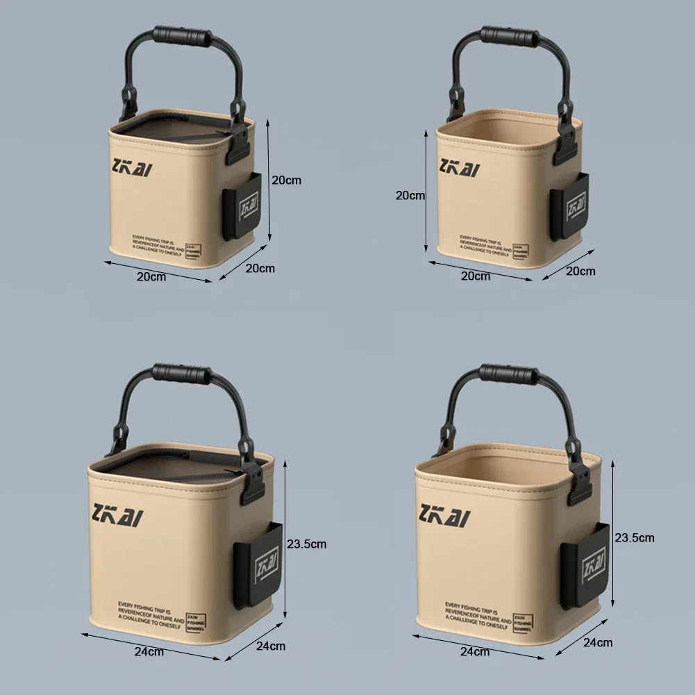 8L / 13L Foldable Fishing Bucket – Large Capacity, Durable Hand-Carry Bucket for Outdoor Camping & Fishing