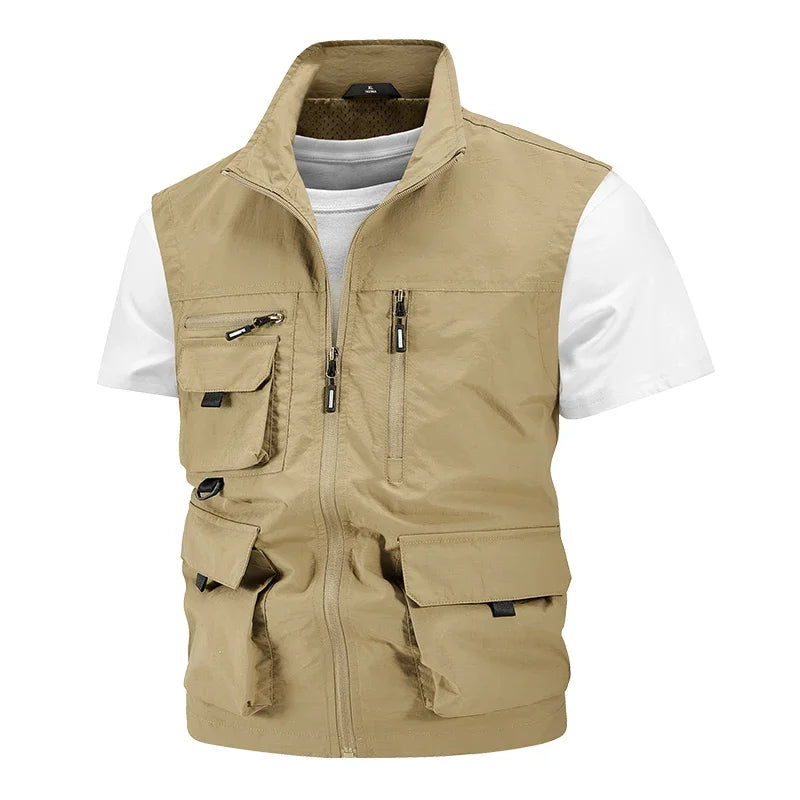 Men’s Lightweight Outdoor Photography Vest – Breathable Mesh Fishing Vest with Multi Pockets for Summer Comfort & Utility