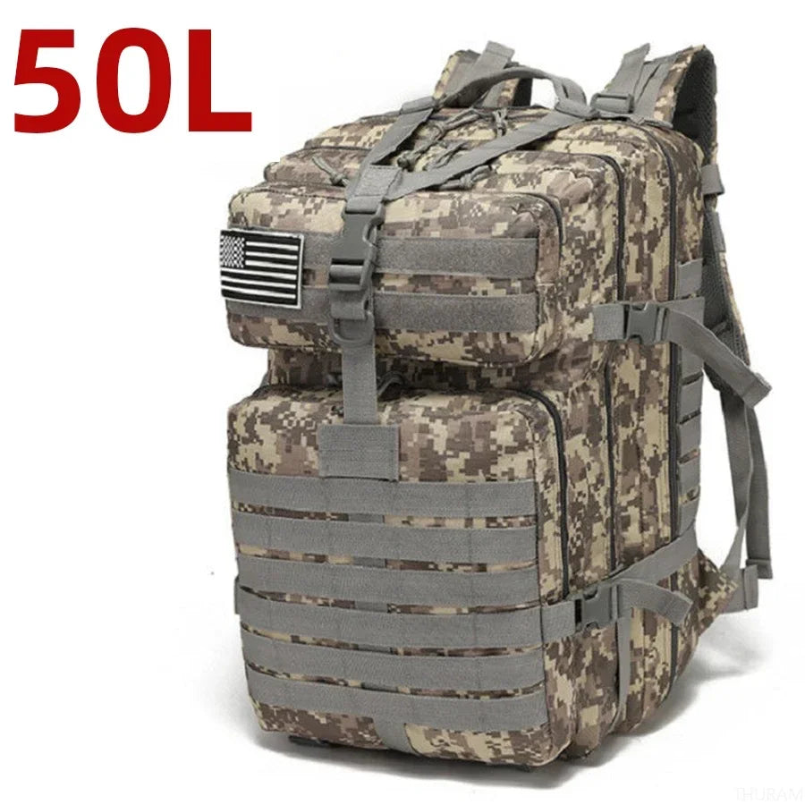 25L/50L Waterproof Tactical Outdoor Backpack – Rugged 1000D Nylon for Trekking, Fishing & Hunting