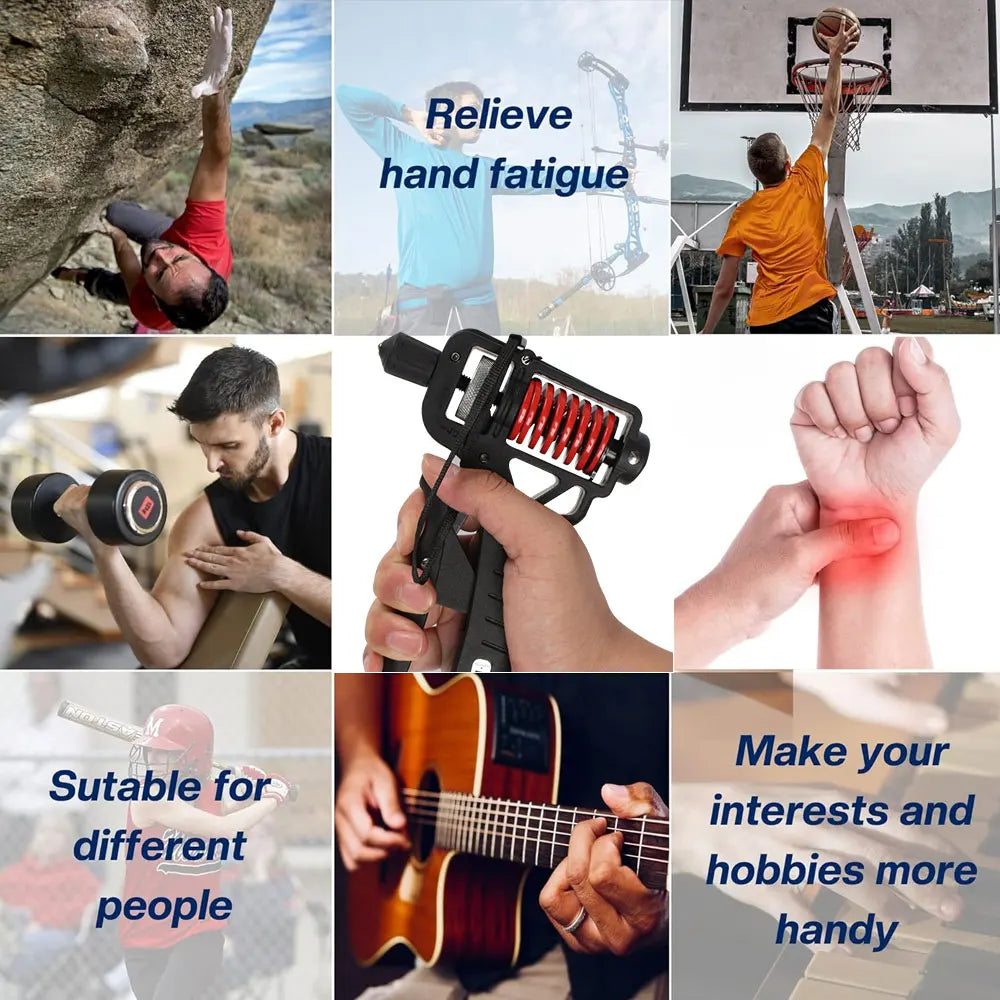 Adjustable Hand Grip Strengthener – Grip Strength Trainer for Forearm, Wrist & Finger Power | Ideal for Athletes, Musicians & Recovery