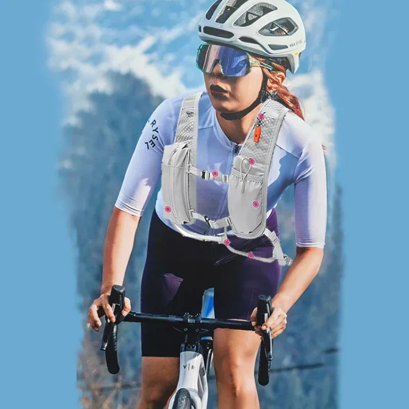 5L Running Hydration Vest Backpack – Lightweight Jogging Pack with 1.5L Water Bladder for Hiking, Cycling & Marathon Training