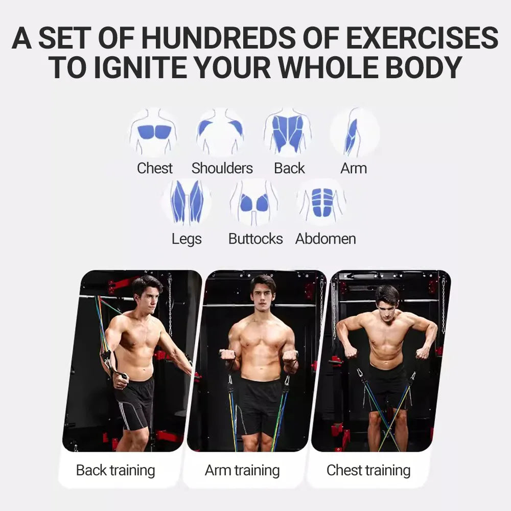 10–14 PCS Resistance Bands Set – Multi-Function Pull Rope Kit for Strength & Muscle Training