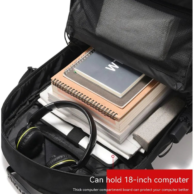 50L / 80L Large Travel Backpack for Men – Waterproof Outdoor Business Bag with Separate Shoe Compartment & Multi-Zone Storage