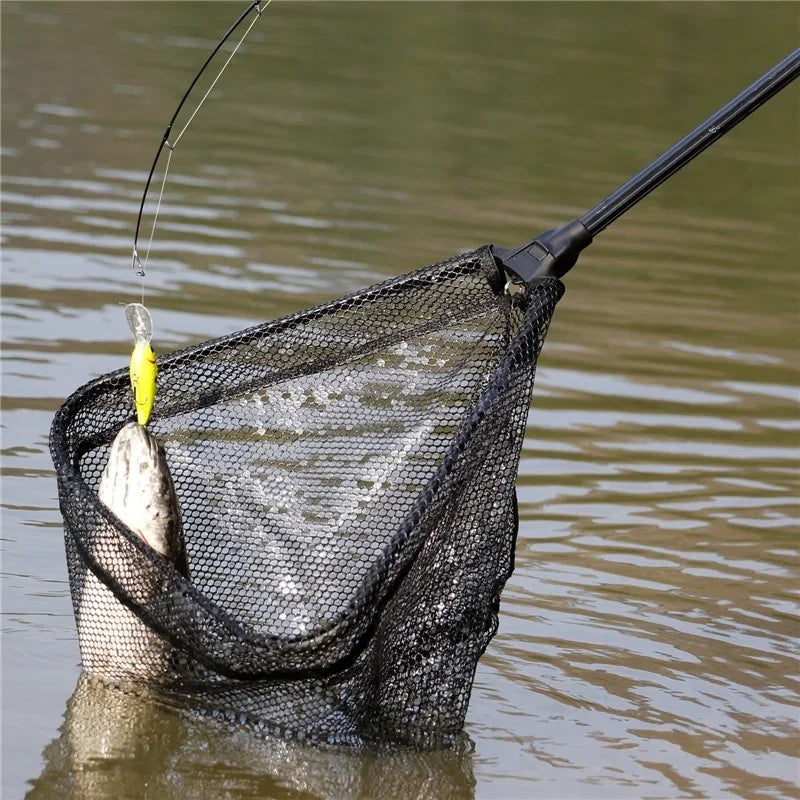 Sougayilang Folding Telescopic Fishing Landing Net – 65–112cm Extendable Brail Net for Freshwater & Saltwater