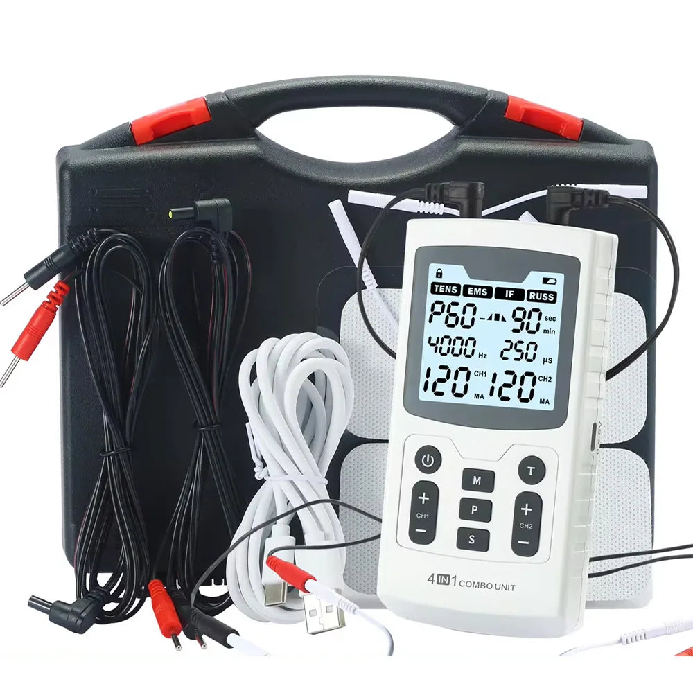 Electric Muscle Therapy Stimulator – High-Frequency Physiotherapy Device | IFT, RUSS, TENS & EMS Adjustable Body Massager