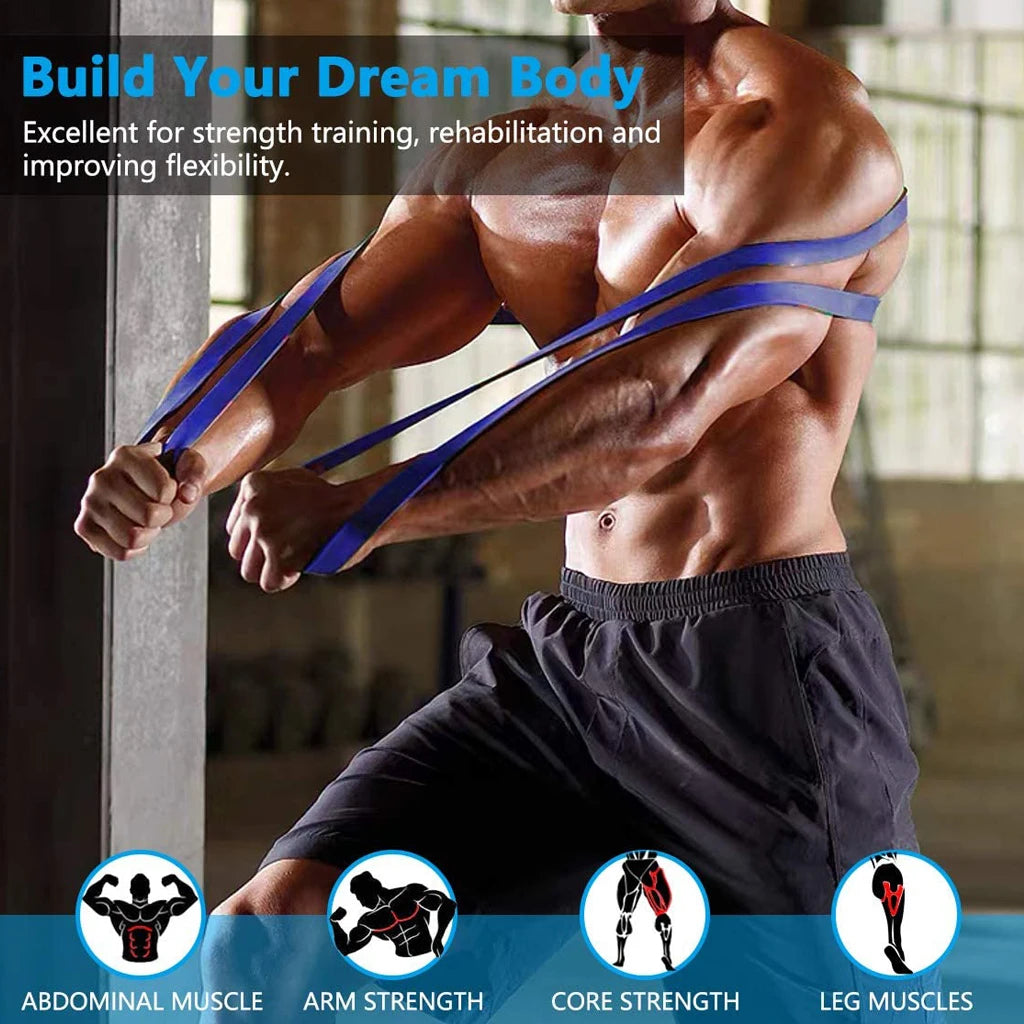 Elastic Resistance Bands – Heavy-Duty Training Bands for Pull-Ups, CrossFit, Yoga & Home Fitness