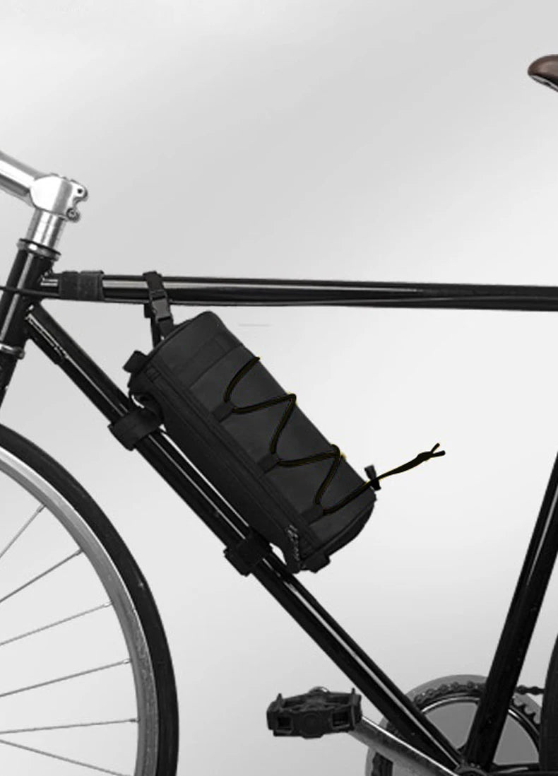 2.5L Bike Front Tube Bag – Large Capacity Handlebar Storage with Shoulder Strap for Road & Mountain Bikes