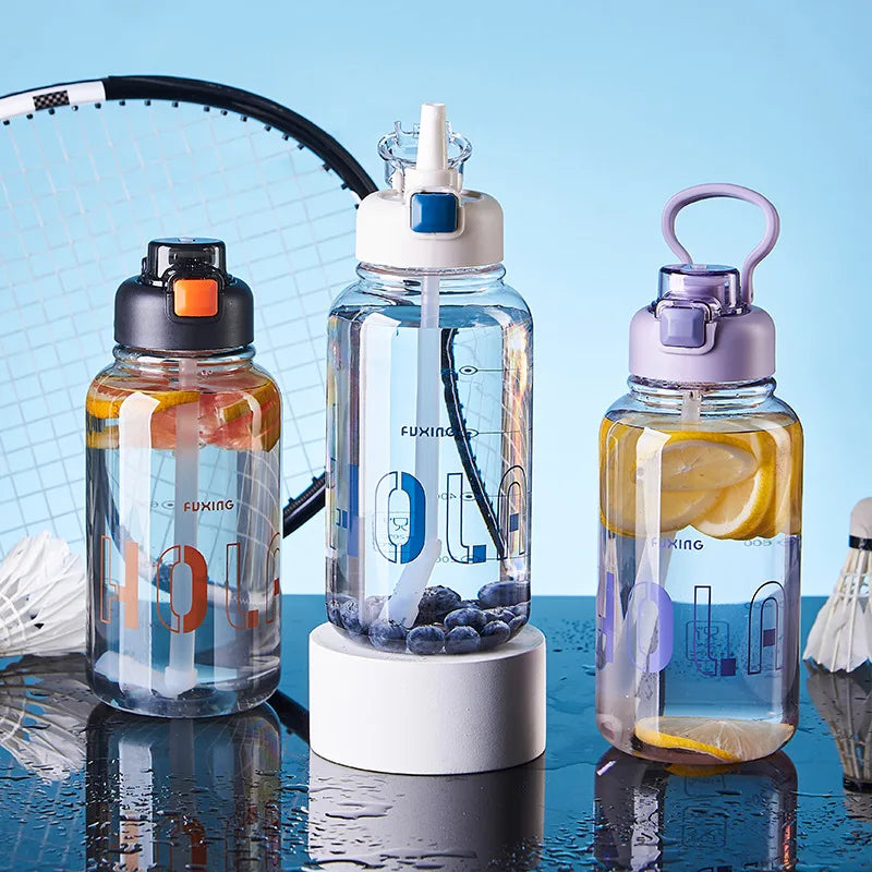 1300ml Portable Sports Water Cup – High Temp Plastic Outdoor Bottle