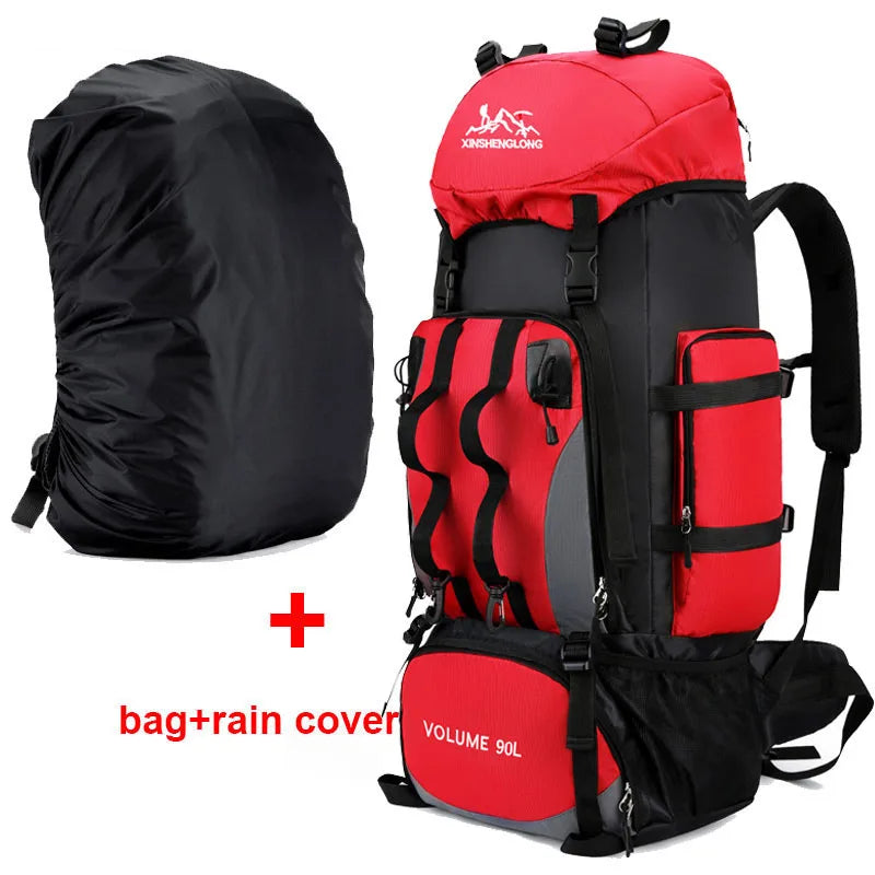 90L Waterproof Hiking & Camping Backpack – Large Capacity Outdoor Rucksack