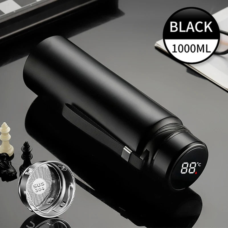 Stainless Steel Thermal Water Bottle – LED Temperature Display Thermos | Vacuum Insulated Tumbler for Hot & Cold Drinks