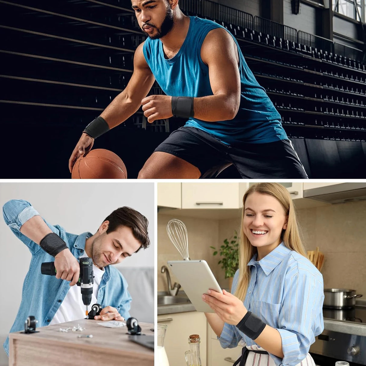 2-Pack Wrist Compression Strap – All-Day Support for Fitness, Weightlifting & Pain Relief