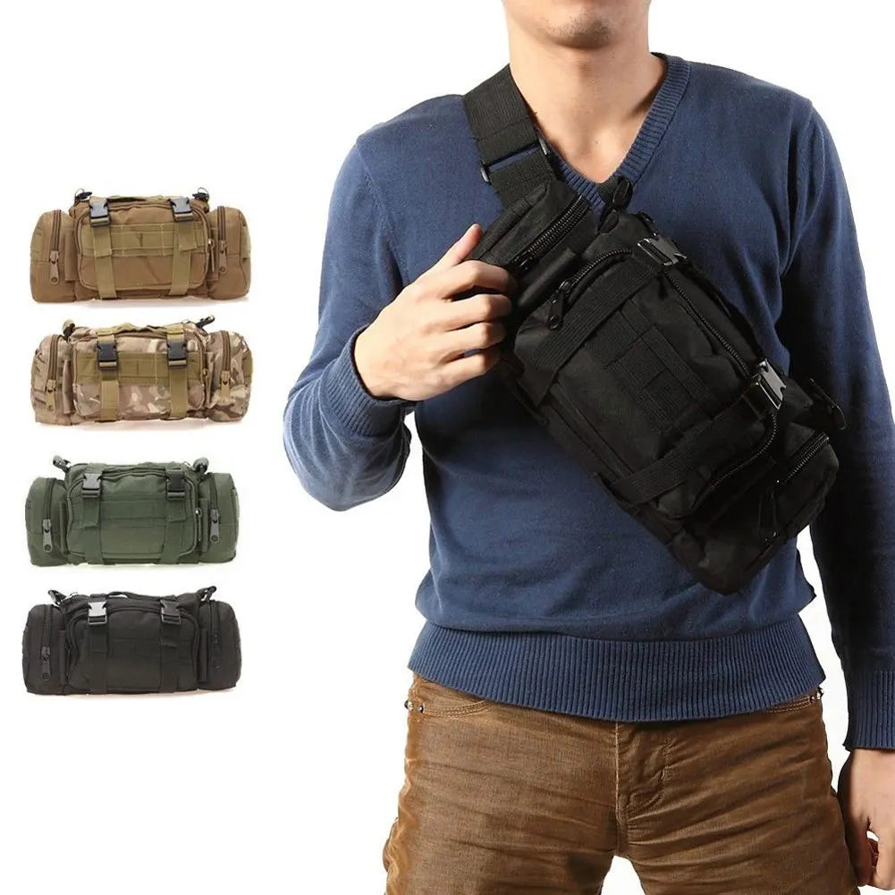 Men’s Tactical EDC MOLLE Belt Bag – Waterproof Outdoor Waist Pack for Hiking, Cycling, Camping & Hunting