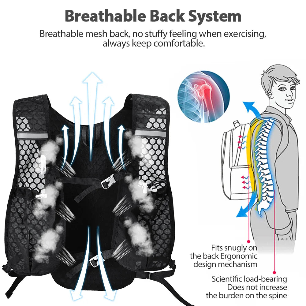 Hydration Vest – Lightweight, Breathable Backpack for Trail Running, Cycling, Climbing & Marathon Training