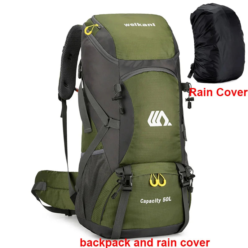 50L Waterproof Travel & Hiking Backpack – Outdoor Camping Rucksack