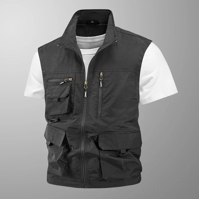 Men’s Lightweight Outdoor Photography Vest – Breathable Mesh Fishing Vest with Multi Pockets for Summer Comfort & Utility