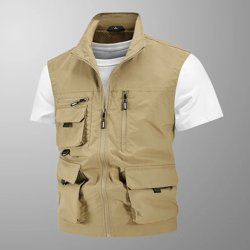 Men’s Lightweight Outdoor Photography Vest – Breathable Mesh Fishing Vest with Multi Pockets for Summer Comfort & Utility