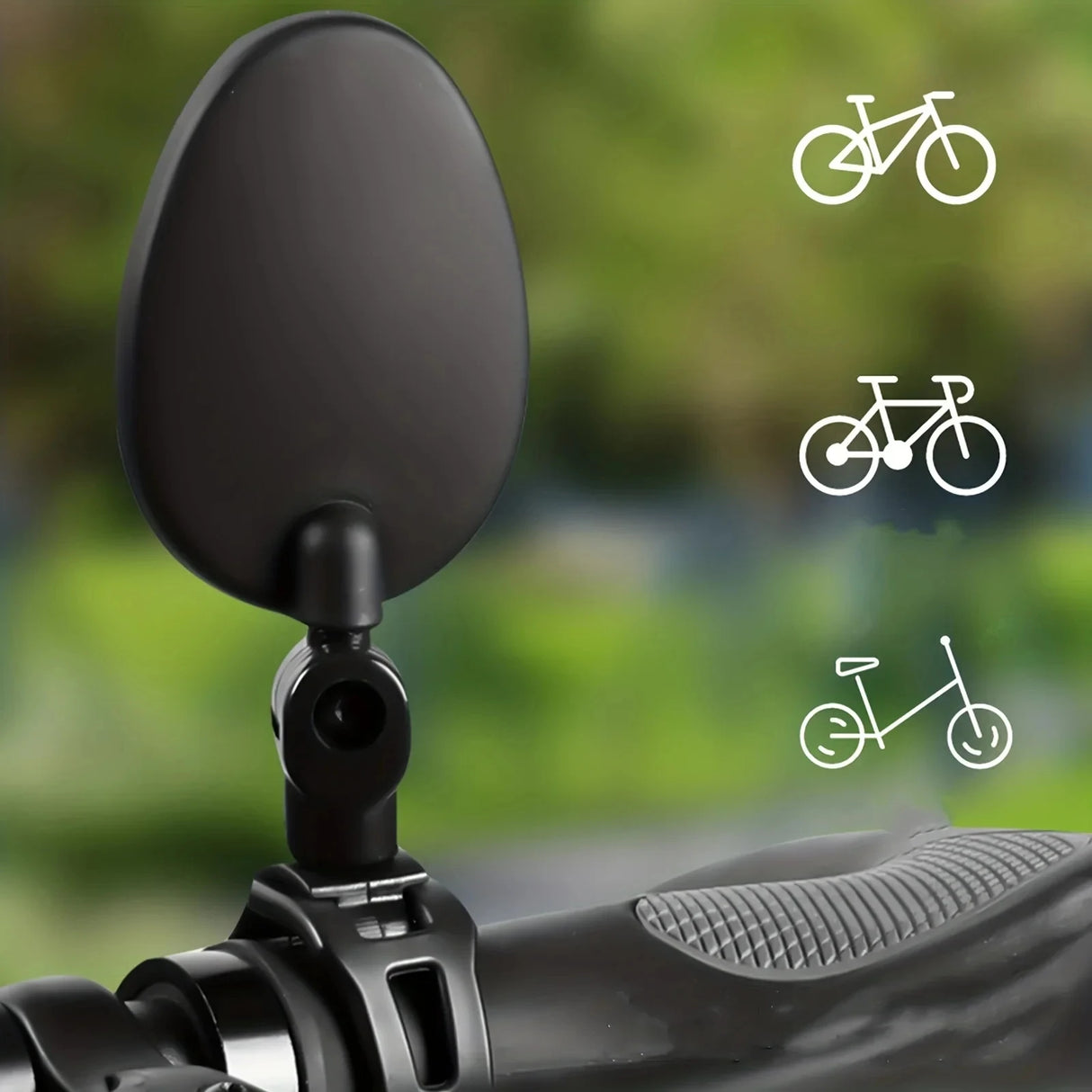 360° Bike Rear View Mirror – Adjustable Handlebar Mirror for MTB & Road