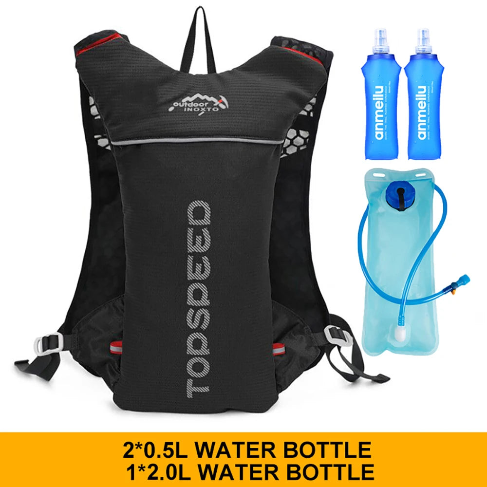 5L Ultralight Hydration Backpack – Breathable Running Vest with 500ML Water Bottles for Trail Running, Cycling & Marathons