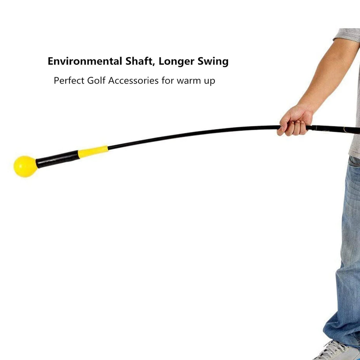Golf Swing Training Aid – 40/48 Inch Practice Rod & Warm-Up Stick for Swing Tempo, Strength & Flexibility Training