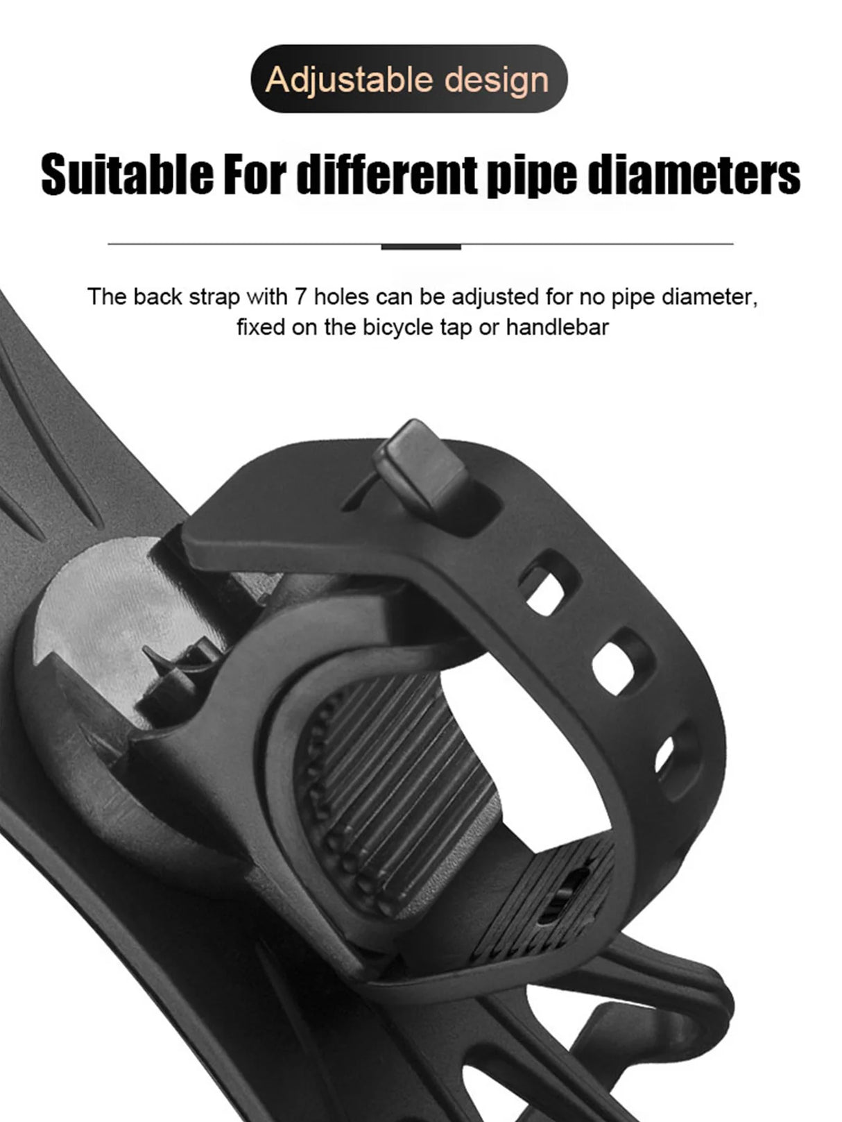 Silicone Bike Phone Holder – 360° Rotatable Universal Mount for 4–6" Phones