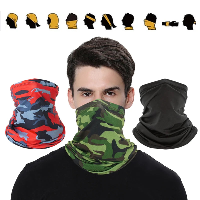 2PCS UV Protection Face Mask – Seamless Bandana for Outdoor Sports