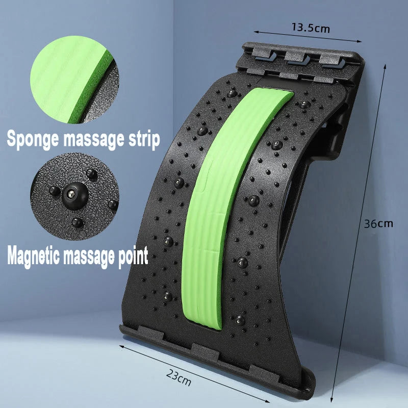 YBAM Lumbar Stretcher Device – Spine Correction & Back Opener Pillow for Lower Back Pain Relief, Yoga & Chiropractic Support