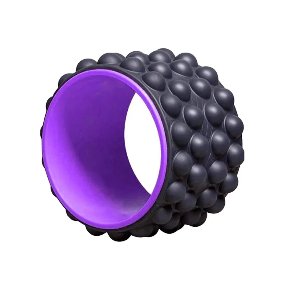 Premium Foam Yoga Massage Roller Wheel – Back Stretcher & Massager for Pain Relief, Flexibility & Recovery