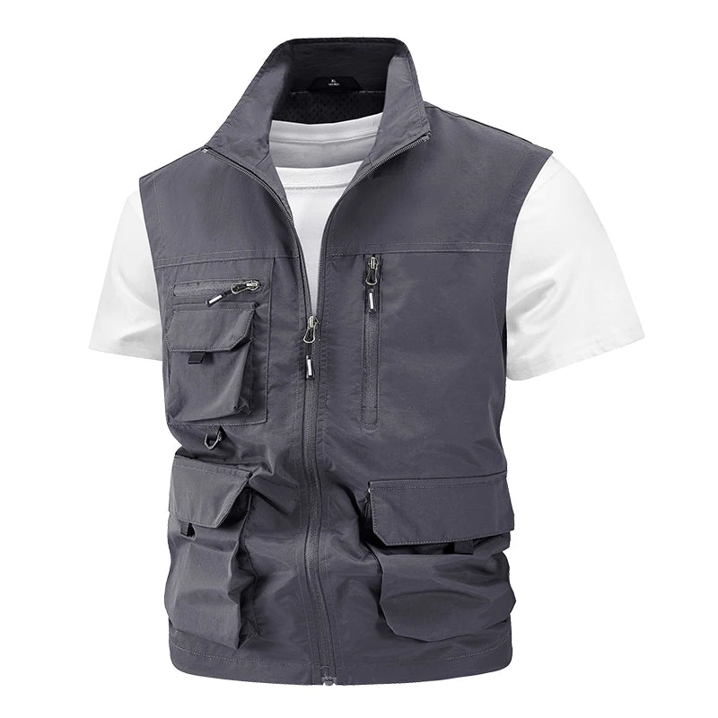 Men’s Lightweight Outdoor Photography Vest – Breathable Mesh Fishing Vest with Multi Pockets for Summer Comfort & Utility