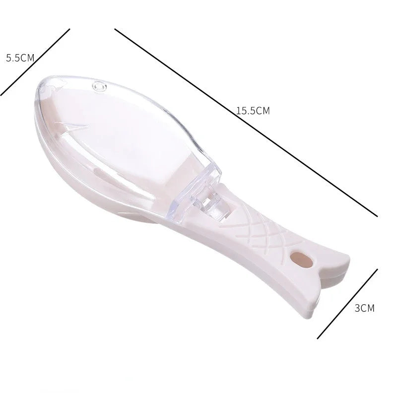 Fish Scale Grille Scraper – Fish Cleaning Tool with Protective Cover for Kitchen & Carp Fishing