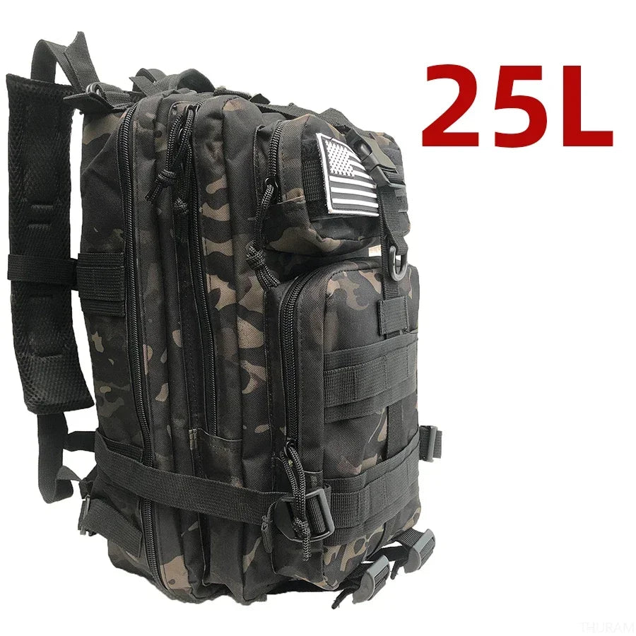 25L/50L Waterproof Tactical Outdoor Backpack – Rugged 1000D Nylon for Trekking, Fishing & Hunting