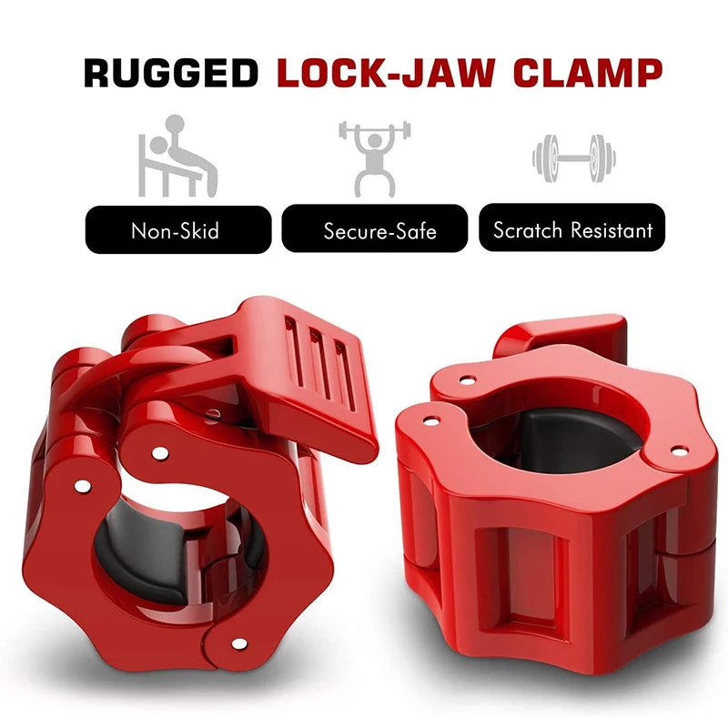 Barbell Collar Lock Clamp – Quick Snap O-Rod Chuck for Weight Lifting & Gym Fitness Equipment