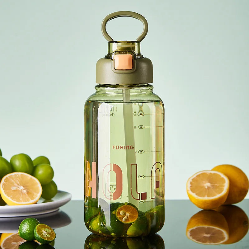 1300ml Portable Sports Water Cup – High Temp Plastic Outdoor Bottle