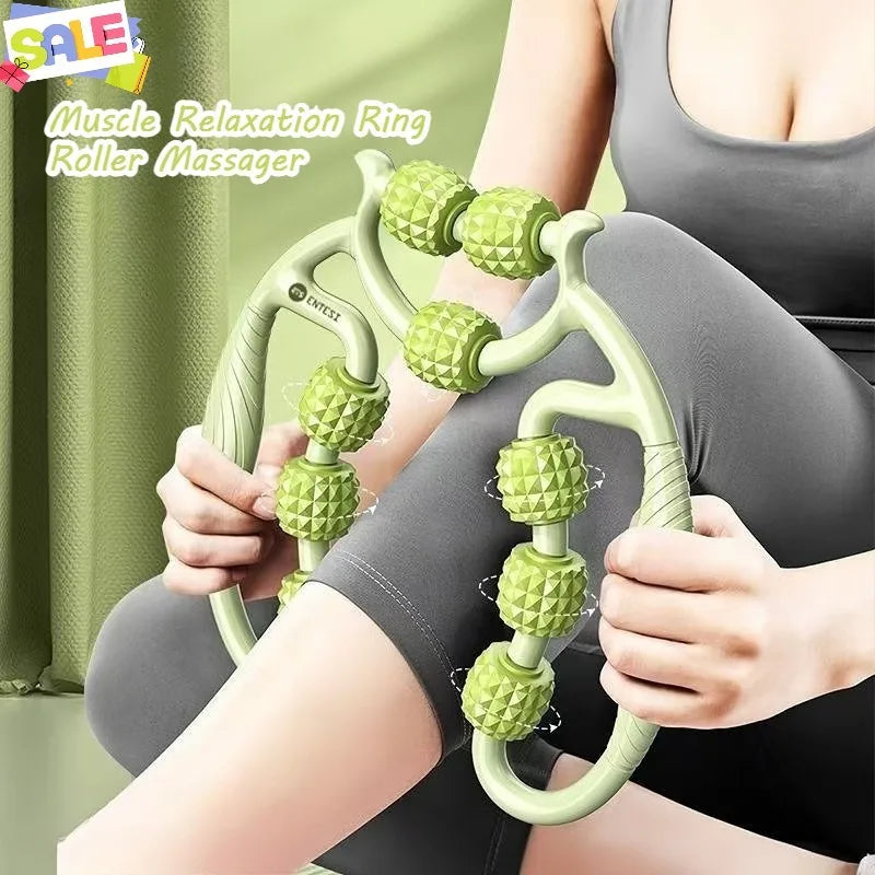 9-Wheel Yoga Massage Roller Clip – Muscle Relaxation & Fitness Recovery Tool