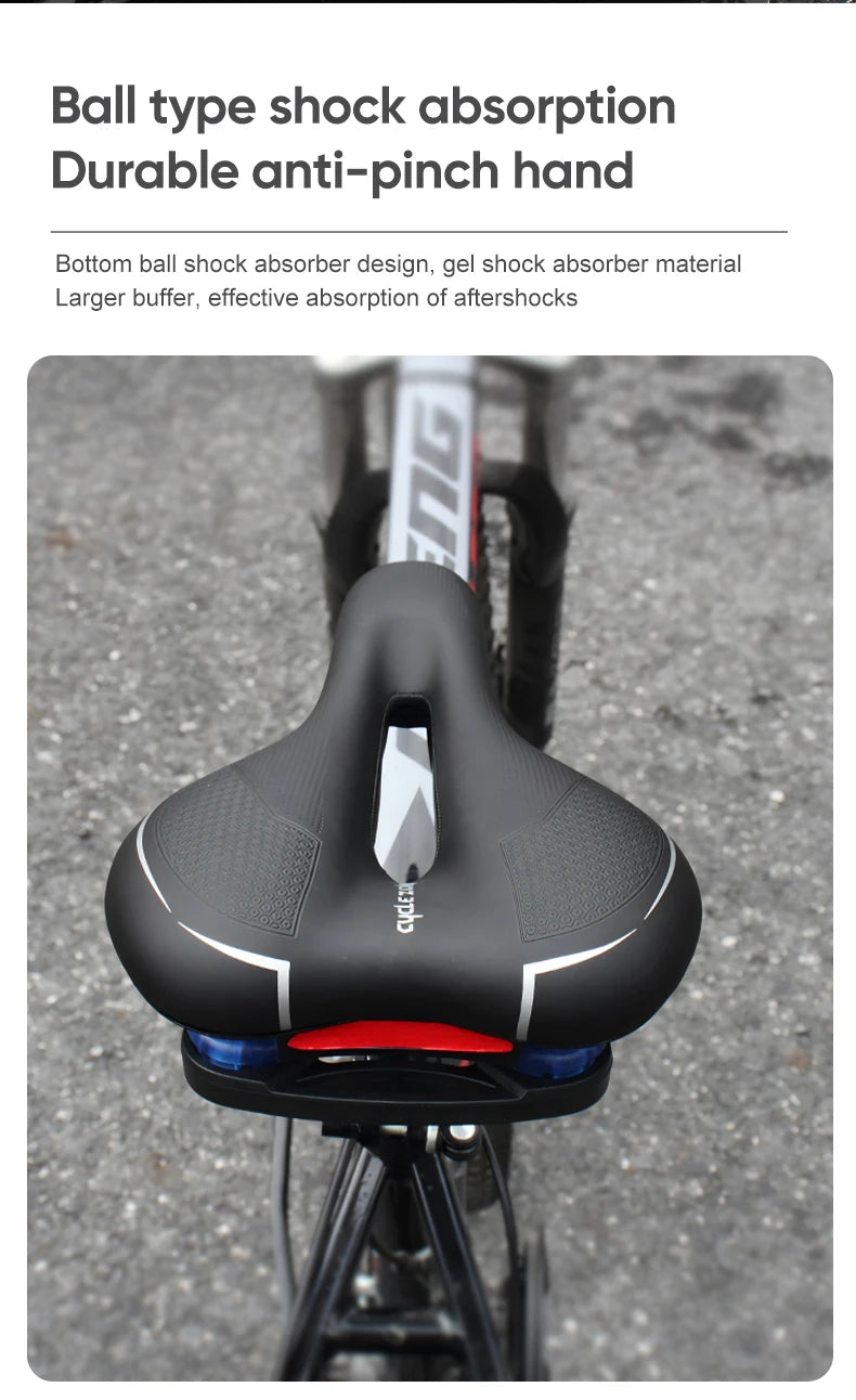 Breathable Hollow Bicycle Saddle – Shockproof PU Leather Cycling Seat