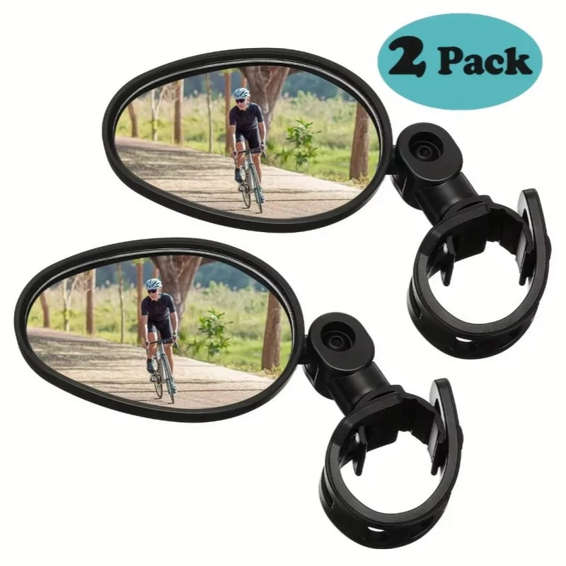 360° Bike Rear View Mirror – Adjustable Handlebar Mirror for MTB & Road