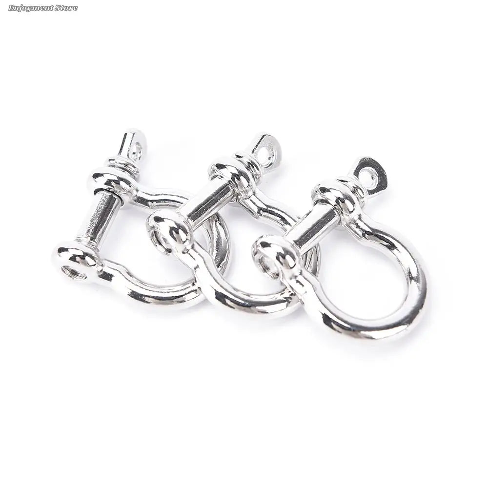 5/10 PCS Stainless Steel O-Shaped Shackle Buckles – Heavy-Duty Screw Pin Anchors for Paracord, Camping & Survival Gear