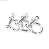 5/10 PCS Stainless Steel O-Shaped Shackle Buckles – Heavy-Duty Screw Pin Anchors for Paracord, Camping & Survival Gear