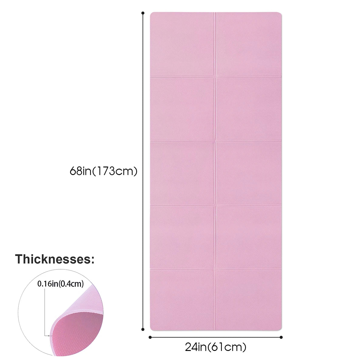 Yoga Mat – Anti-Slip Fitness Mat for Yoga, Pilates, Gymnastics & Home Workouts