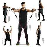 Multi-Functional Fitness Tension Rope – 5-Tube Elastic Resistance Trainer for Home Workouts & Yoga